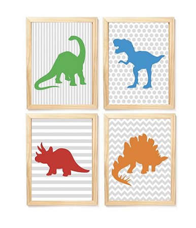 Quadros Decorativos Quarto Infantil Dinossauro Baby