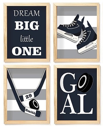 Kit quadro infantil decorativo esporte  quarto criança bebê enxoval menino