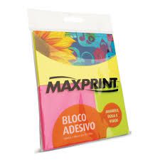 Bloco Adesivo Neon 3 tamanhos Maxprint