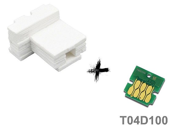 ALMOFADA FELTRO + CHIP COMPATIVEL COM EPSON L6161 L6191 M1180 3180 1120 T04d100