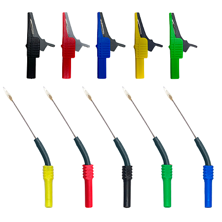 Kit 05 Agulhas Flexíveis + 05 Garras Para Osciloscópio USA-052