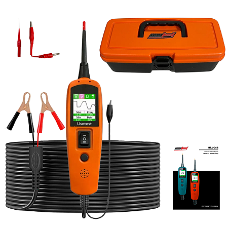 Caneta Multiteste 12/24V Laranja USA-008 Com Cabo 6 Metros