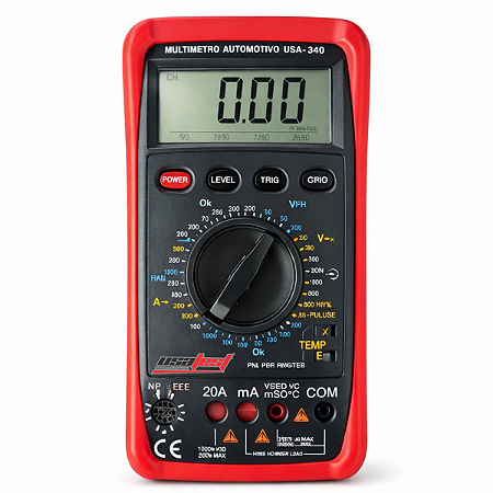 Multímetro Digital Profissional Usatest Automotivo Ms USA-340