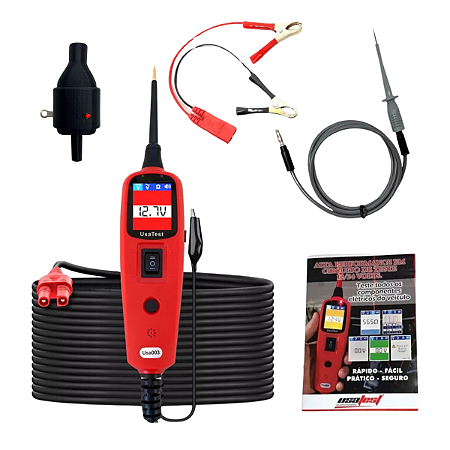 Multiteste com Mini Osciloscópio 12/24V Vermelha USA-003