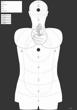 100 Alvos Silhueta - Offset 90 Grs - Airsoft - Cód A150