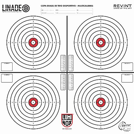 ALVO 4 CENTROS - Copa Brasil - MULTICALIBRES Cód.L401