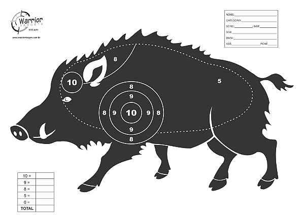 ALVO JAVALI PORCO - CÓD A191