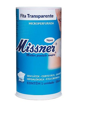 Fita Transparente Hipoalergênica Missner 10cm x 4,5m