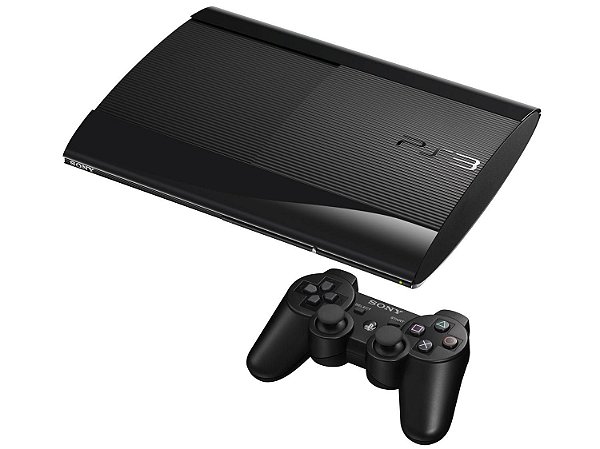 Console PS3 Super Slim 250GB +  2 Jogos e 1 controle - Seminovo