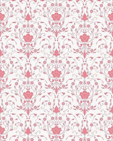 Papel de Parede Damask Rosa