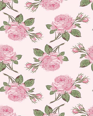 Papel de parede Floral Rosa
