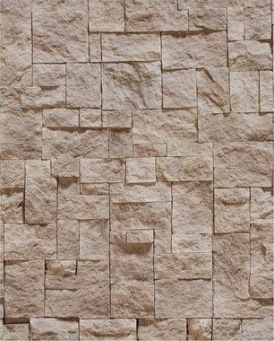 Papel de Parede Pedra Mosaico em Tons de Bege e Marrom