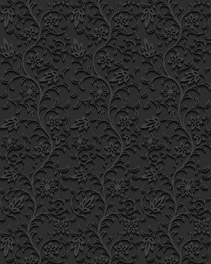 Papel de Parede Damask Dark Flowers