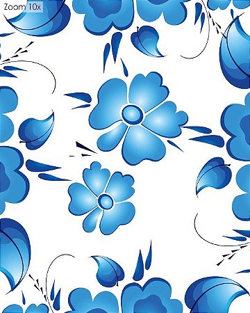 Papel de parede Floral Azul