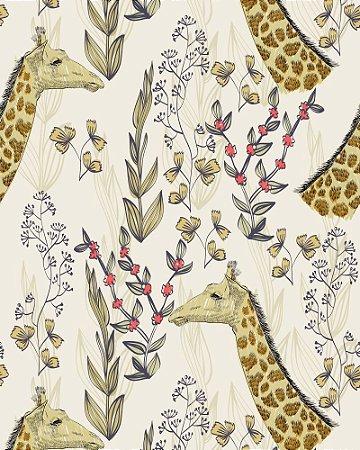 Papel de parede estilo Natura Girafas