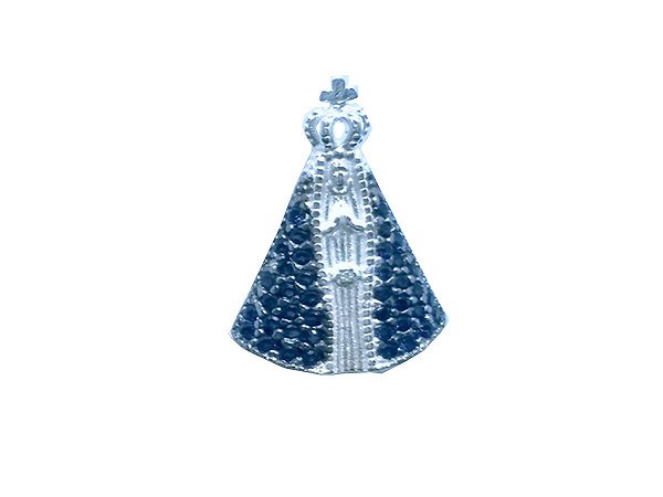 Pingente Prata 925 Nossa Senhora Aparecida Zirconia Safira