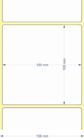Etiqueta Adesiva COUCHE 100x100mm rolo c/ 400 unidades