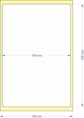 Etiqueta AUTOADESIVA TÉRMICA 100x150mm rolo c/250 unidades - Argox Elgin Tomate Datamax