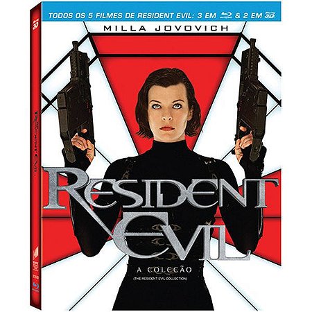 Blu-Ray Resident Evil - A Coleção (3 Blu-ray 2d + 2 Blu-ray 3d)