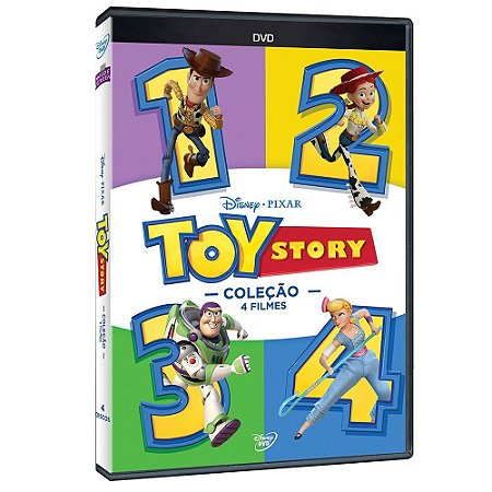 KIT DVD - Coleção Toy Story 4 Filmes - 4 Discos