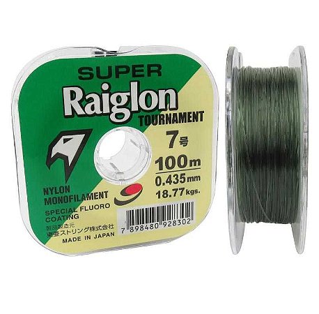 Linha Monofilamento Super Raiglon 0,520mm 10.0 100m Cor: Verde