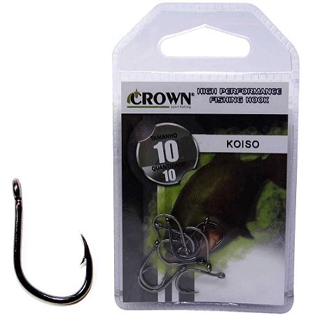 Anzol Crown Koiso Black 10 c/ 10 un.