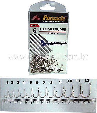 Anzol Pinnacle Chinu Ring KH-10026 - N9 c/ 25un