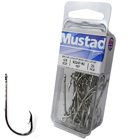 Anzol Mustad 92247 nº 4/0 com 25