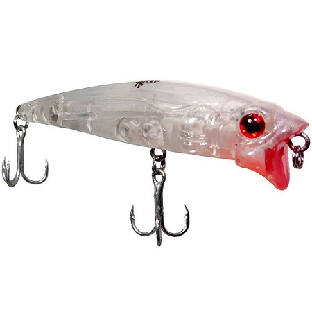 Isca Pointer Lure 7,5cm 9gr Topwater Cor 03 Clear/red Lip Lf5pl75-03