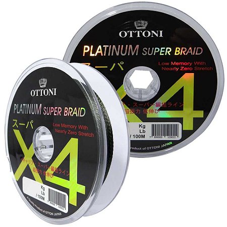 Linha Platinum Multifilamento X4 0,50mm 80lb 100m