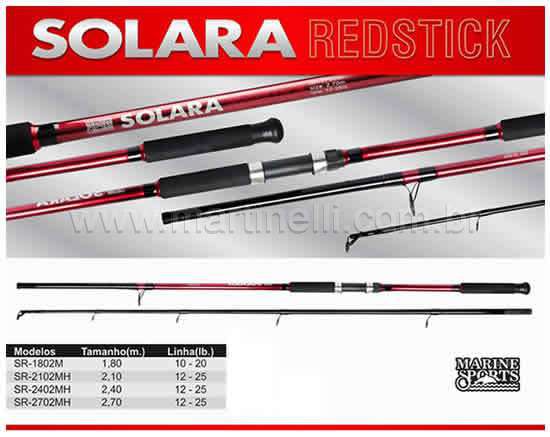 Vara Marine Sports Solara Redstick SR-2102MH - 12-25 lb - (2,10m) (molinete) (2 partes)