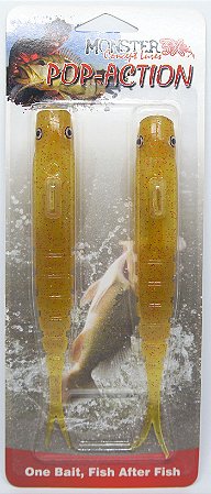 Isca Monster 3X Fishing Shads Pop-Action 17cm - Red Chá 2un