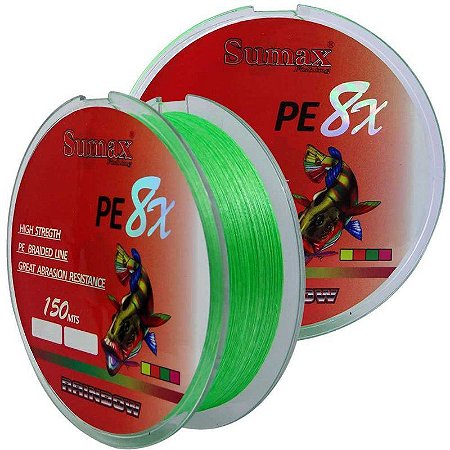 Linha Sumax Multi Rainbow 8x 0,26mm 150m Verde