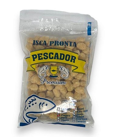 Isca pronta Pescador Premium massa cortada piapara natural 100g