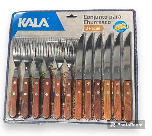 Conjunto Churrasco garfo e faca 12pçs - KALA