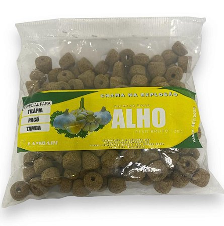 Ração Lambari Furadinha Alho 120 gr