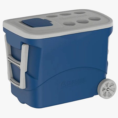 Caixa Térmica Tropical S. Plus c/ rodas 50 litros azul Soprano