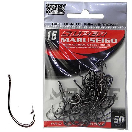 Anzol Marine Sports Super Maruseigo Black n. 16 com 50 un.