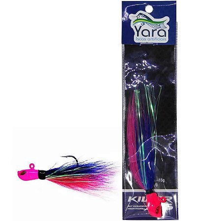 Isca artificial Yara Killer Jig 15g Azul e Rosa 44 - 1744