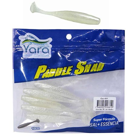 Isca artificial Yara Paddle Shad 10cm Cor 81 Branco 2681