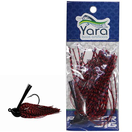 Isca artificial Yara Rubber 10g Cor 82 Vermelho c/ Preto - 2982