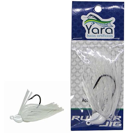Isca artificial Yara Rubber 14g Cor 81 Branco Cintilante - 3081