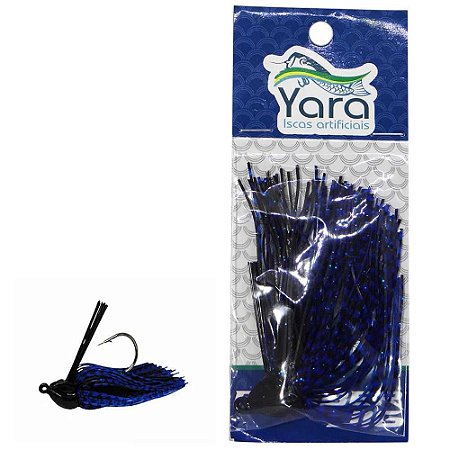 Isca artificial Yara Rubber 14g Cor 84 Azul C/ Preto - 3084