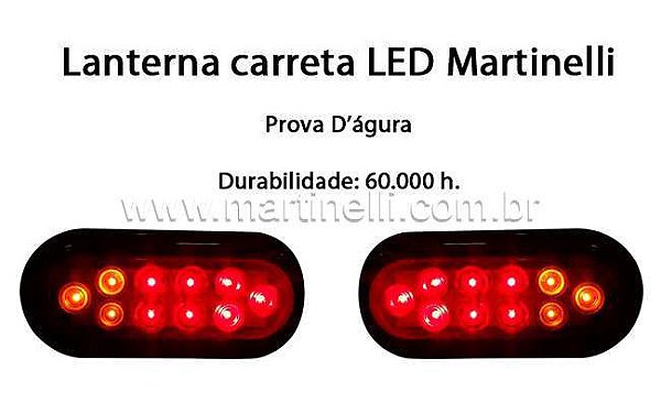 Lanterna de carreta LED par, Freio/Seta/Lanterna/Placa