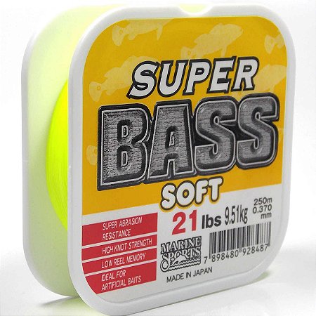 Linha Marine Sport Super Bass 21 lbs - 0,37mm - 250m - Amarela