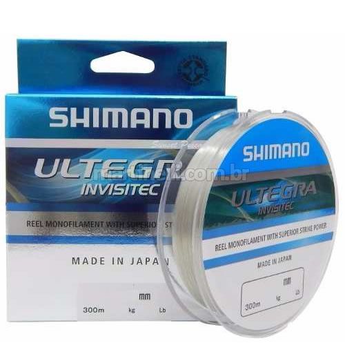 Linha Monofilamento Shimano Ultegra 0,28mm 17,8Lb 300m Invisível na água