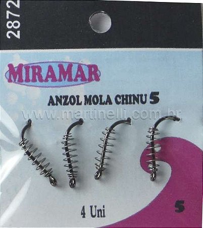 Anzol com mola Chinu 5 Com 4 pcs