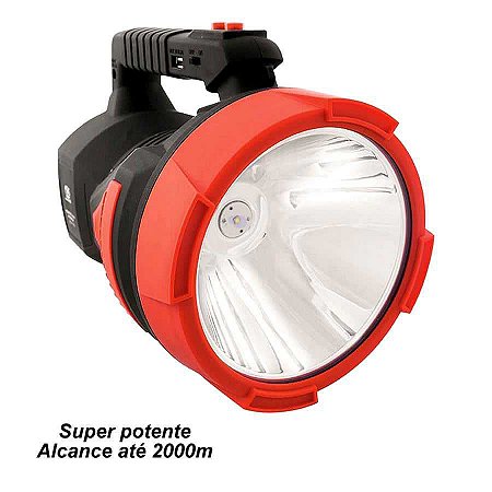 Lanterna Holofote Albatroz LED-7054 Recarregável Alcance 2000m