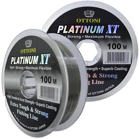 Linha Monofilamento Platinum XT - 0,60mm 43,48kg - 100m