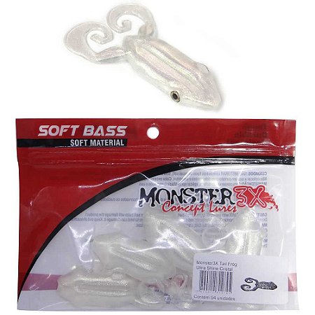 Isca Tail Frog Monster M3x Ultra Shine Cristal c/ 4 un.